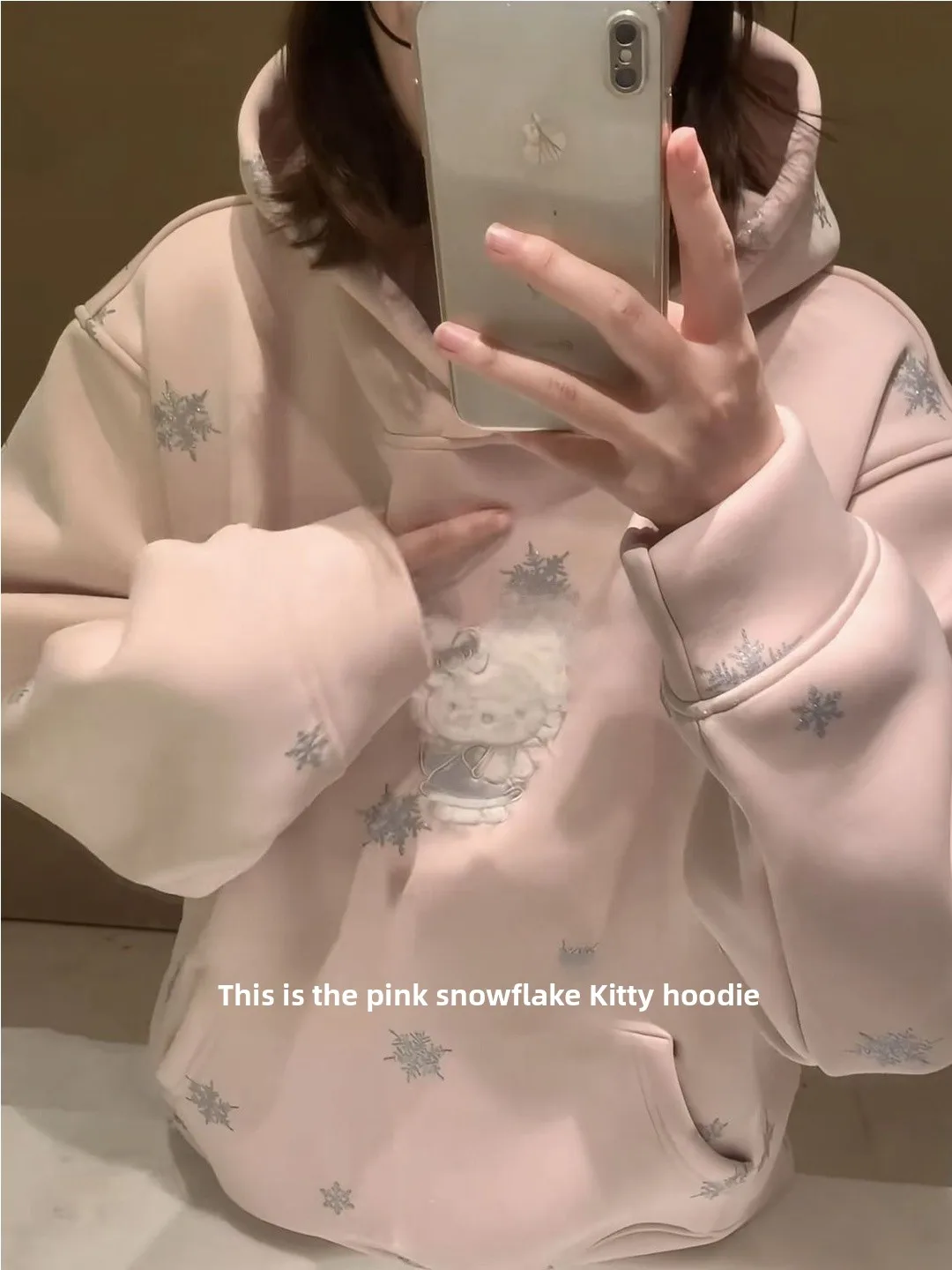 

Комплект для вышивки: женская свободная толстовка-пуловер с теплым зимним утеплителем, с серебряными снежинками, термотрансфер, в корейском стиле...