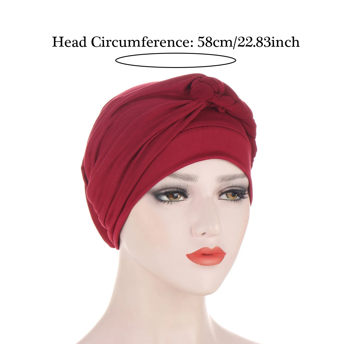 Solid Color Braid Muslim Hijab Caps Ramadan Women Wrap Head Soft Elastic Ladies Fashion Indian Turban Bonnet