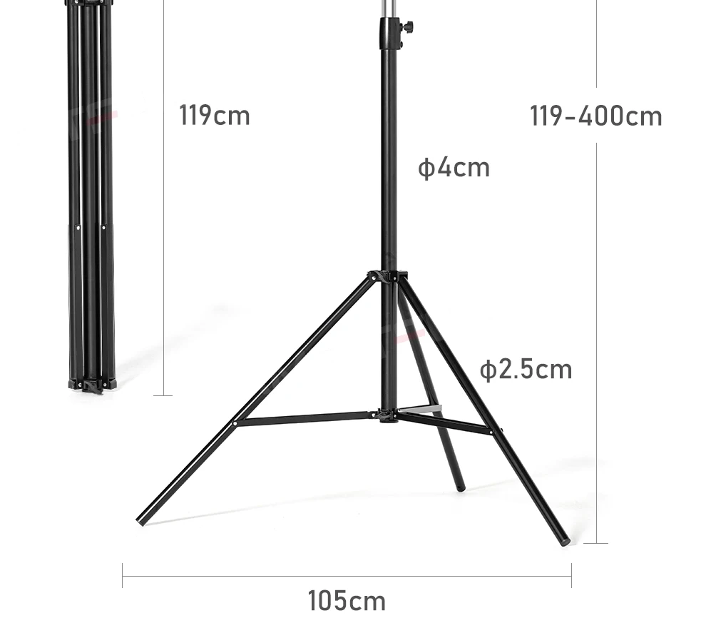 

2025 hot sale Ambitful 4m Photography Light Stand Heavy Tripods Spring Steel Tube Lighting Stand for Softbox Video