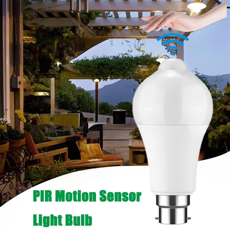 

LED PIR Motion Sensor Light B22 220V Smart Bulb Auto ON/OFF Motion Sensor Lights Indoor Light for Stairs Hallway Garage lighting