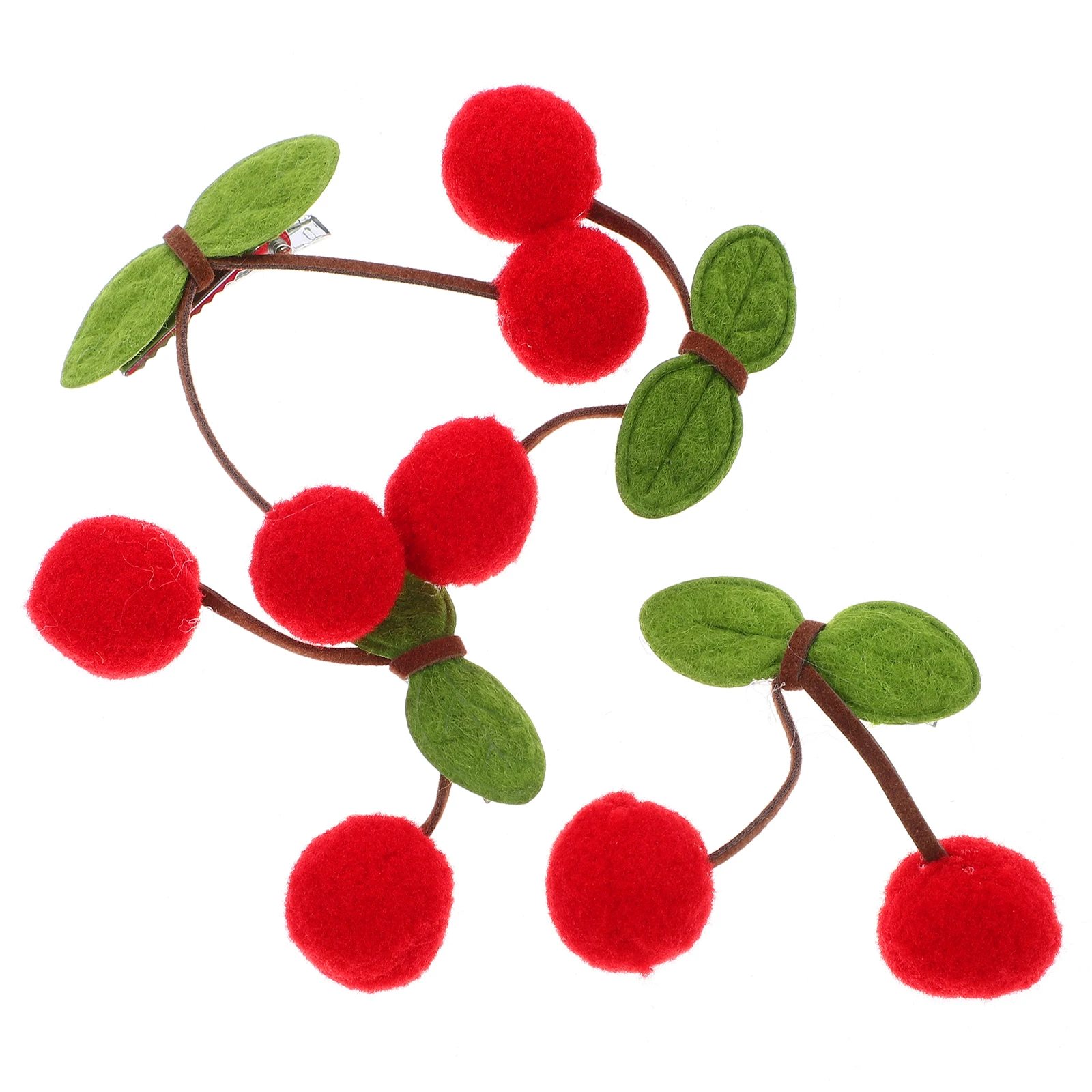 

4Pcs Fashion Cherry Hair Clips Barrettes For Kids Teens Girls Hair Decorations
