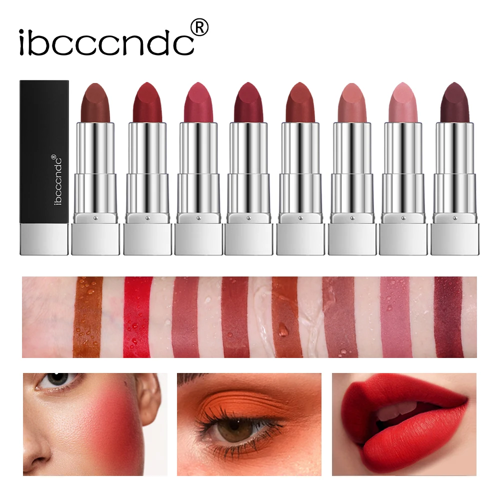 8 Stks/set Fluwelen Matte Lippenstift Set Langdurige Waterdichte Creatieve Pianobox Ontwerp Nude Rode Batom Make-Up Cosmetische Geschenken