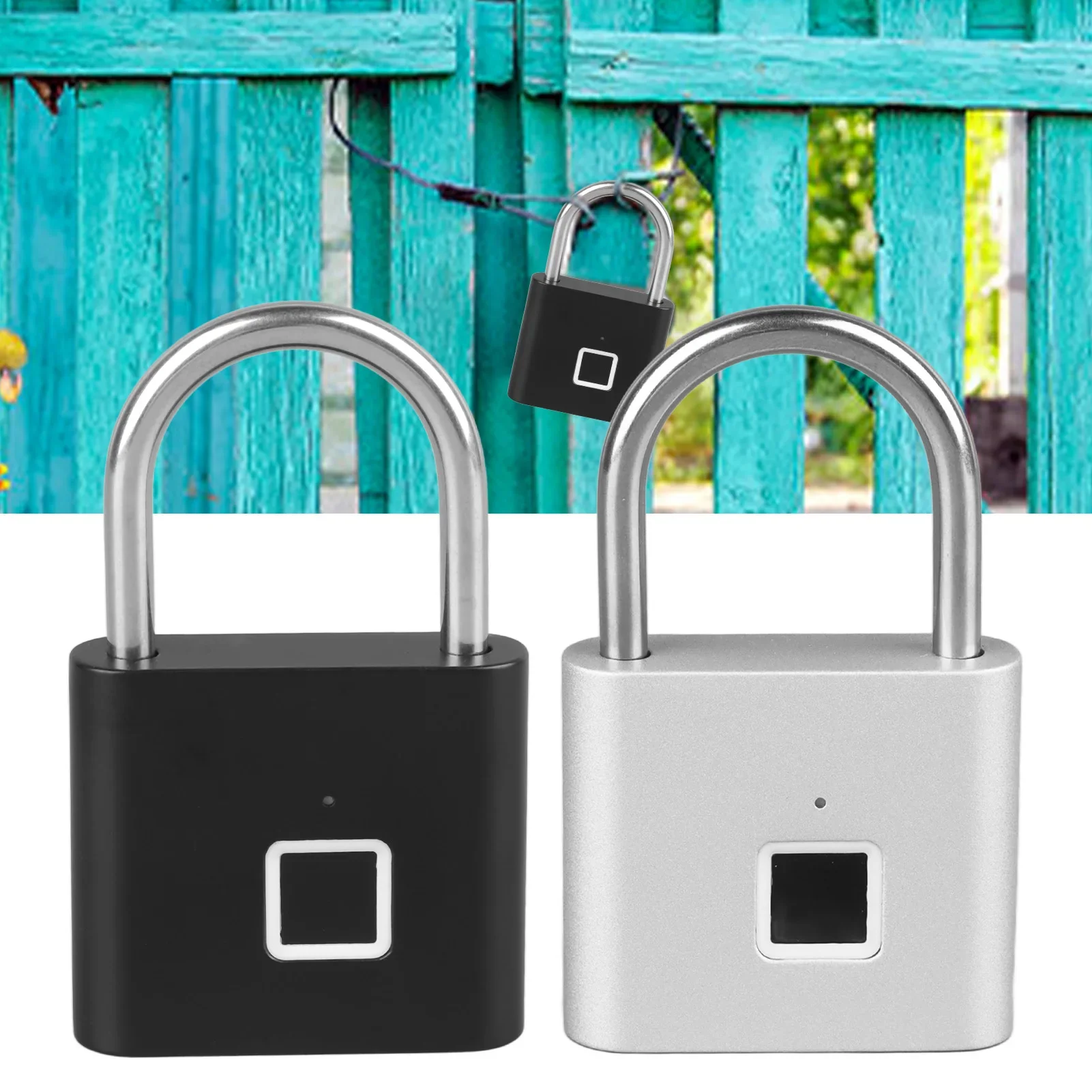 Fingerprint Gym Lock Fingerprint Padlock Fingerprint Padlock Keyless Waterproof Biometric Electronic Lock USB Rechargeable