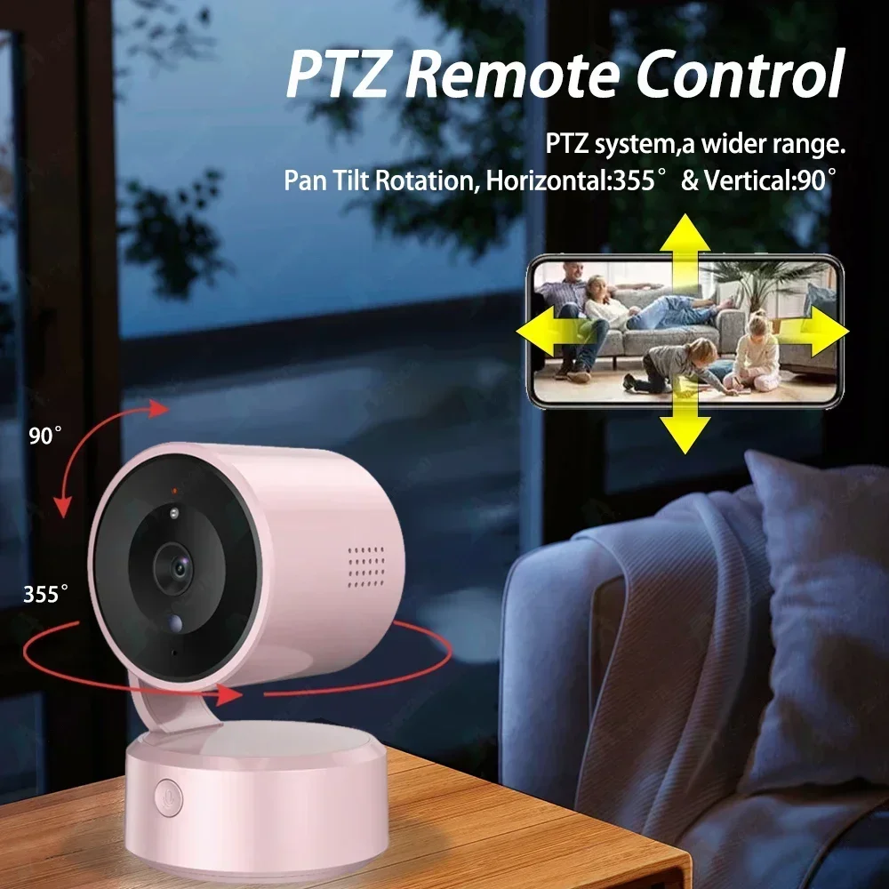 Tuya 5MP Mini cámara PTZ WiFi Audio bidireccional 360 °   Monitor inalámbrico interior del bebé del hogar de las cámaras CCTV de la vigilancia video de la seguridad