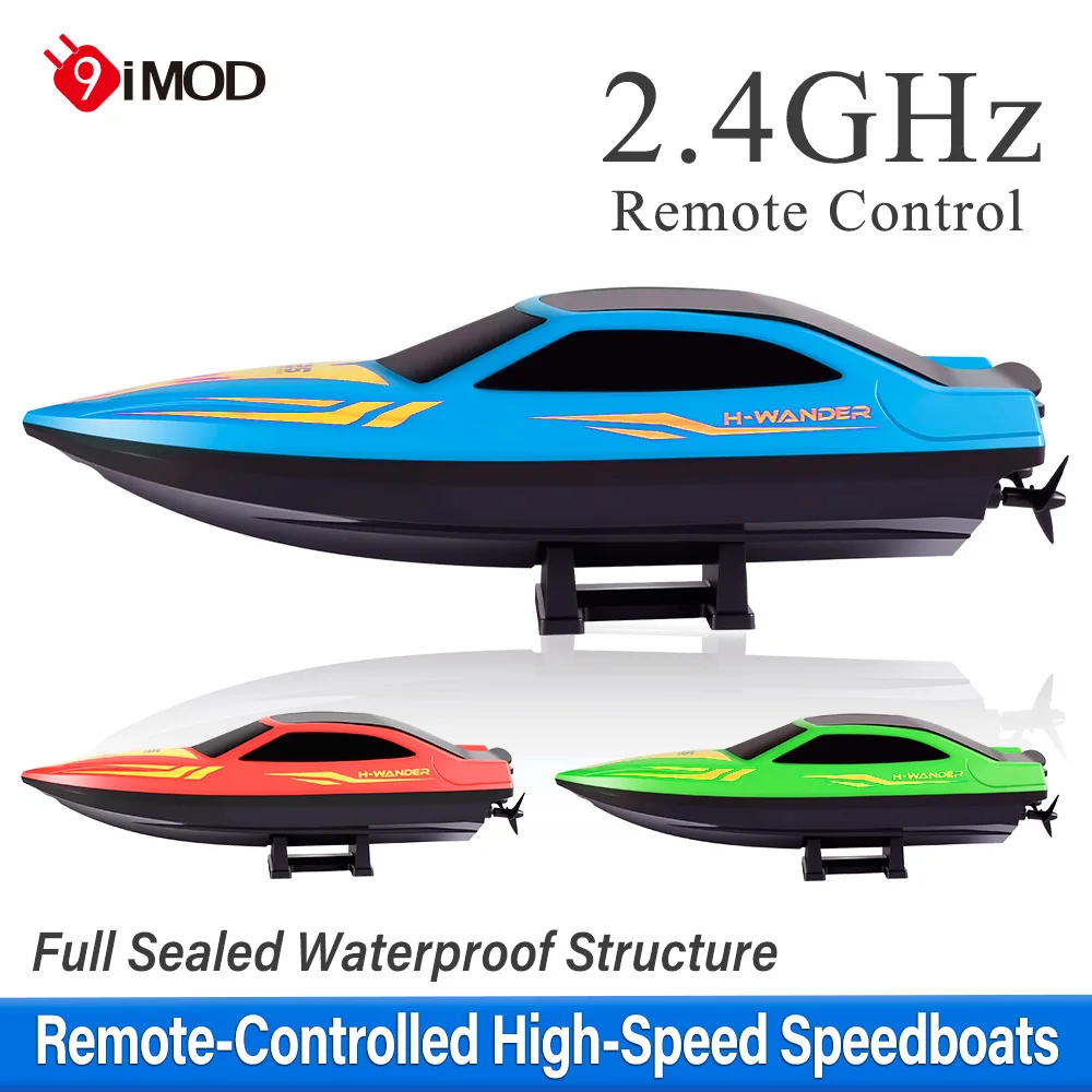 New HJ825B RC Boat 15KM/H 2.4G One-Click Auto Righting Light Speedboat