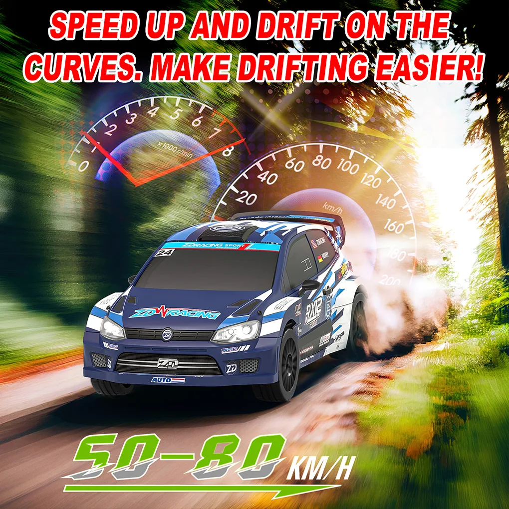 ZD Racing 1/12 RX12 Rally Car 4WD Brushless Electric RC Car 50-80KM/H High Speed Off-road RC Car Model For Kids and Hobbyists