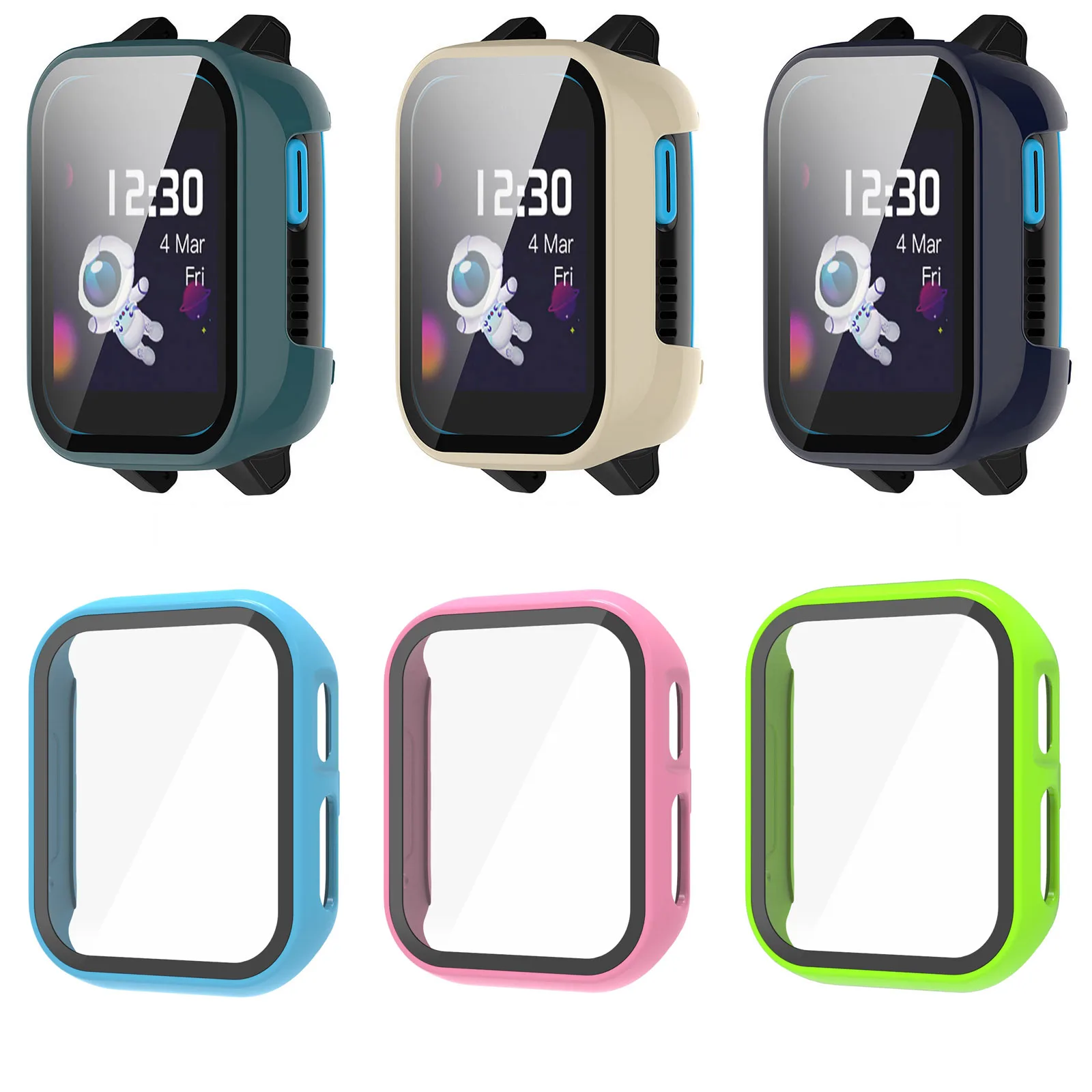 Hard Edge Shell Glass Screen Protector Film Case For Xplora XGO3/X6/X5 Play Kids Smart Watch Cover X6play X5play Accessories