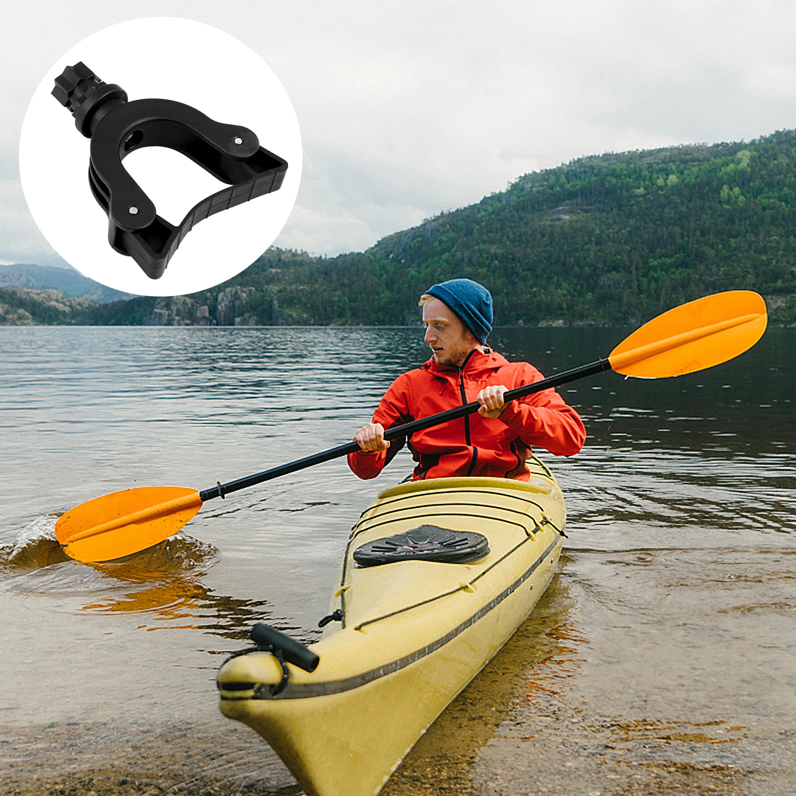 

Kayak Holder Durable Nylon Material Canoe Paddle Clip Kayak Accessory Smooth Surface Without Burrs Fixing Paddle
