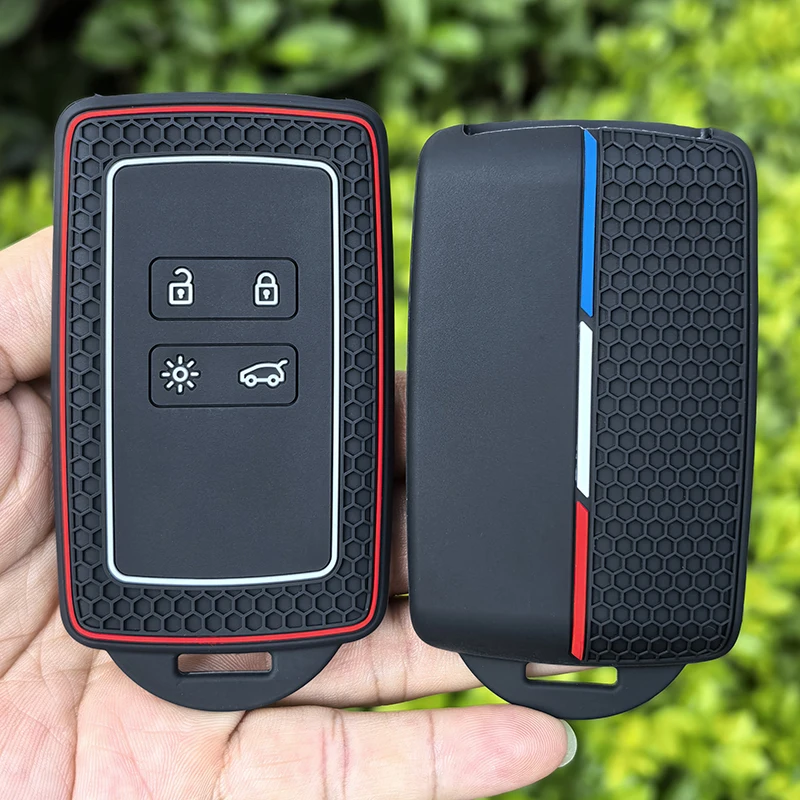 Silikon-Autoschlüsselhülle für Renault Captur Koleos Kadjar Arkana Megane Dacia Duster Sandero Stepway Smart Remote Control Fob Case