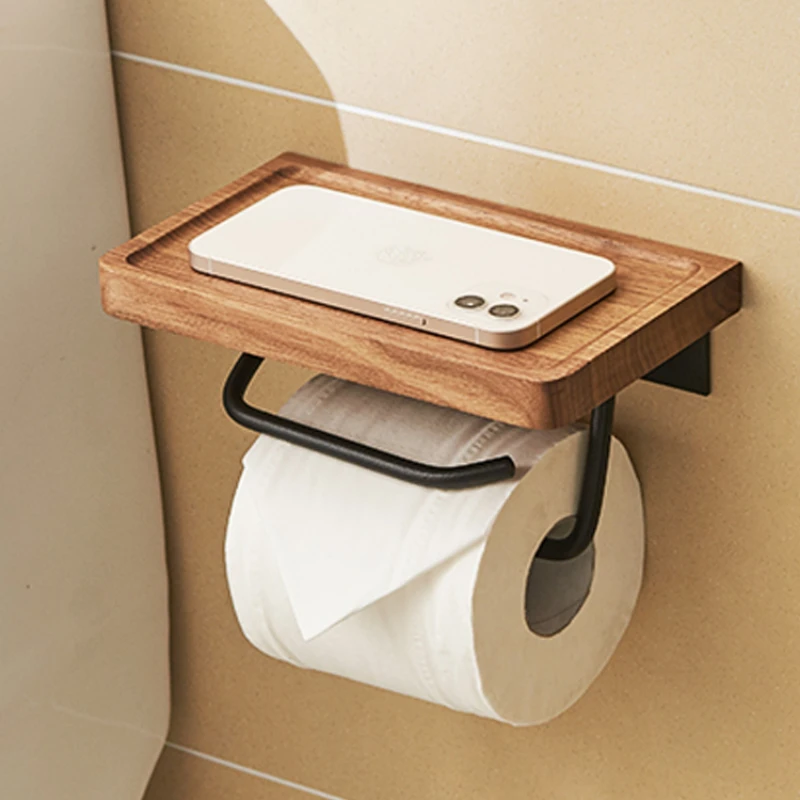 

Wall-mounted Bathroom Storage Organizer, Non-Perforated Tissue Box, Practical Toilet Shelf, Space-Saving Design