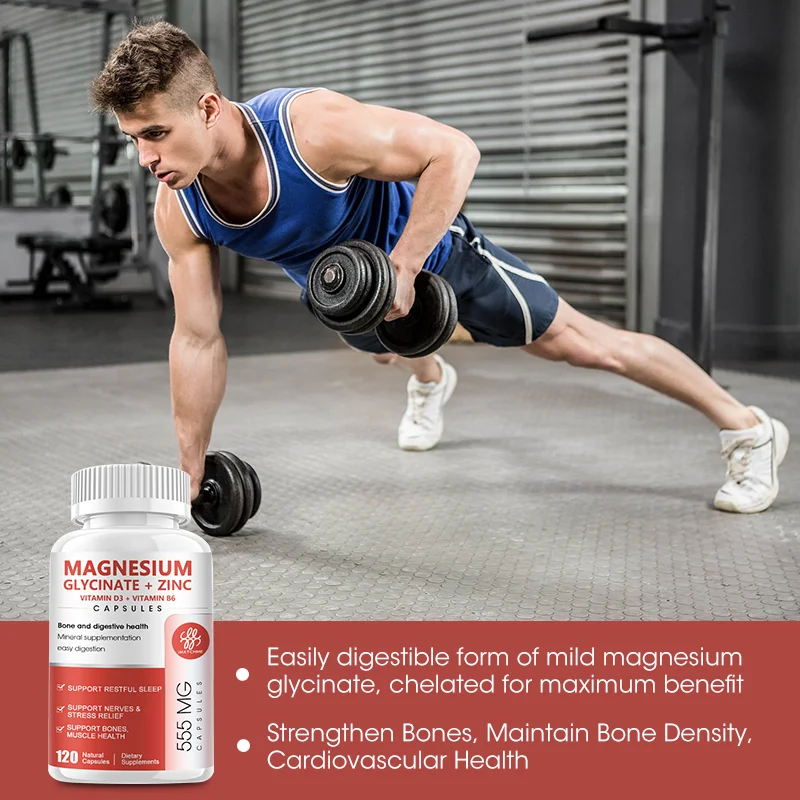 Magnesium (Glycinate) Supplement to Support Stress Relief, Sleep, Heart Health, Nerves, Muscles, and Metabolism, Relaxation