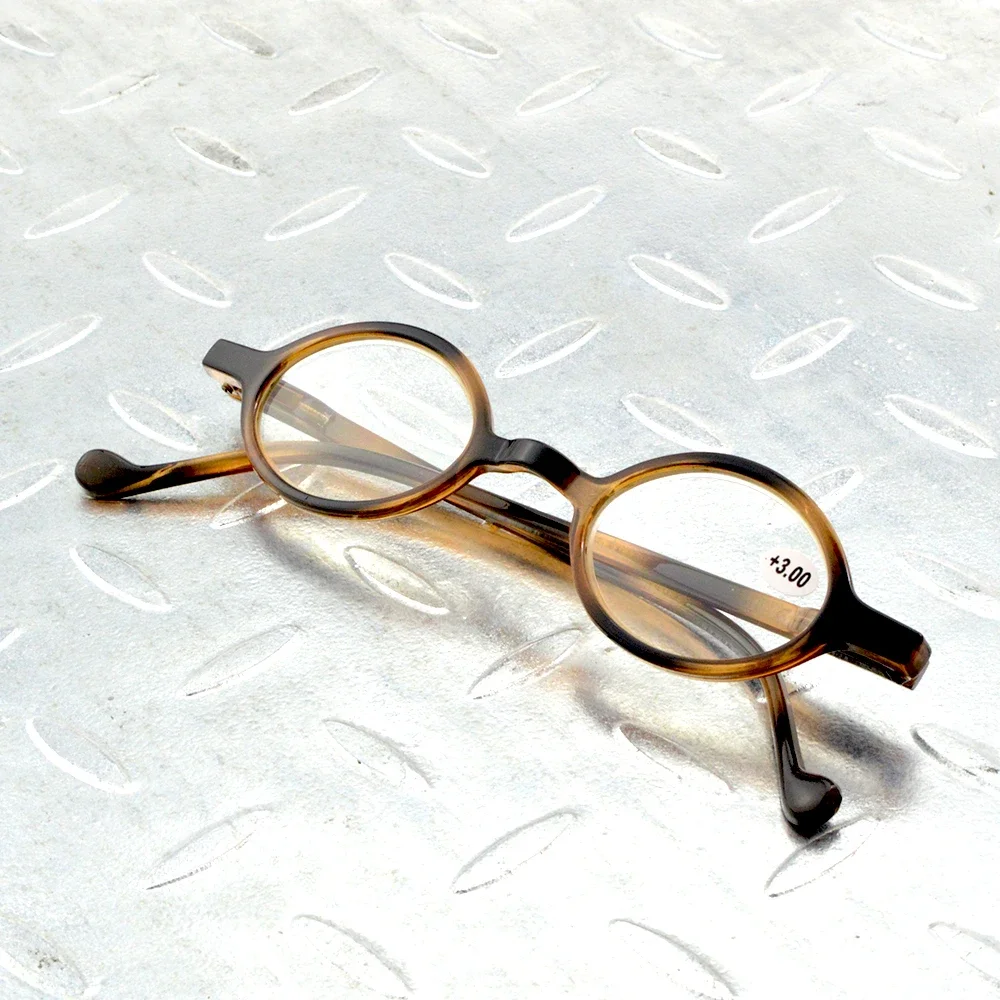 Mini Leopard Print Handcrafted Round Retro Frame Spring Temple Fashion Women Reading Glasses +0.75 +1 +1.25 +1.5 To +4