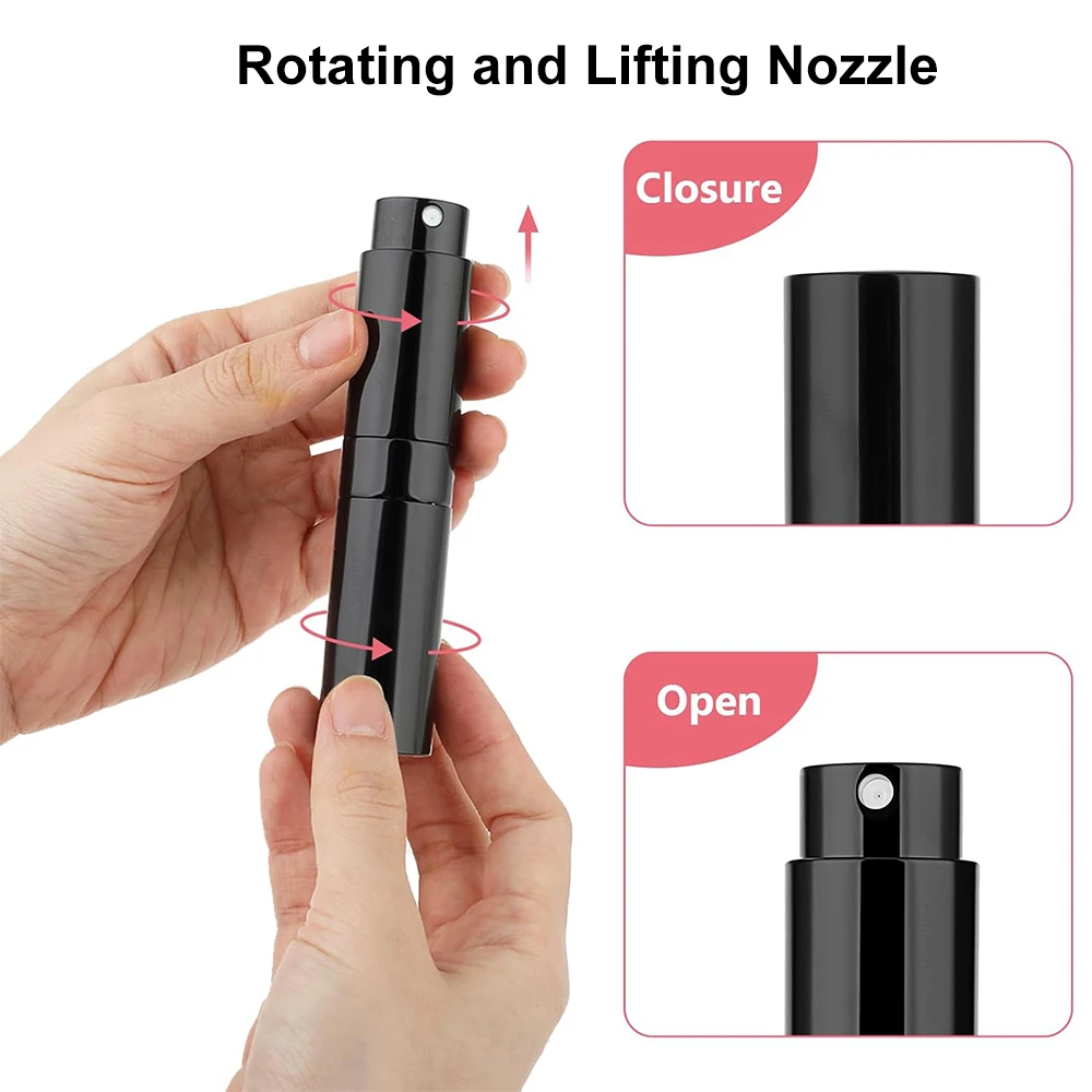 Perfume Atomizer 8ml Spray Bottle for Travel Portable Refillable Liquid Perfume Bottle Cosmetic Container Mini Spray Bottle