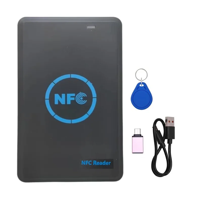 

ABSQ-5-Band NFC Smart Chip Reader/Writer 4XUID Keychain 125K 13.56M HID Duplicator Copier Tag Clone ID IC Key Copy