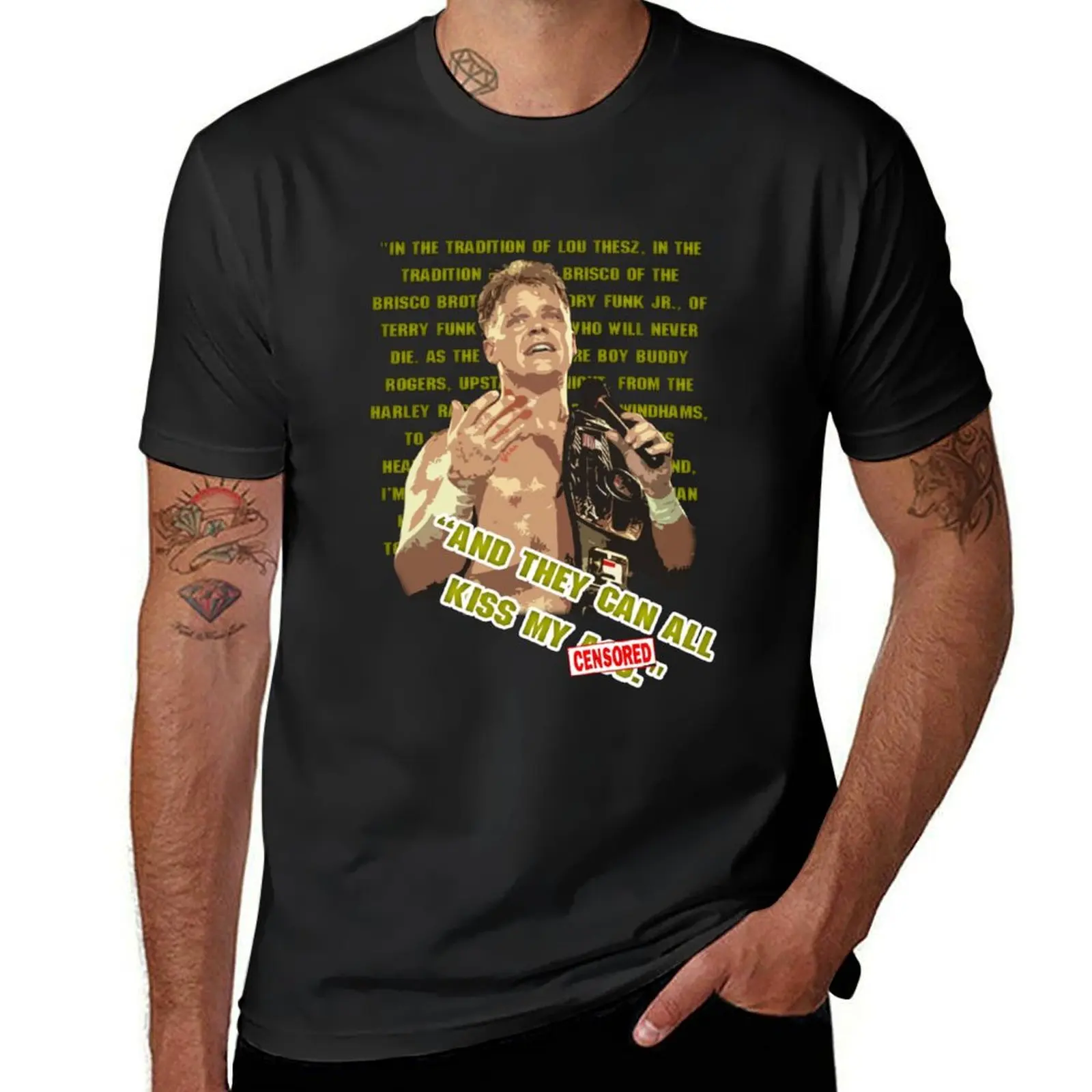 ECW Shane Douglas NWA 94 T - Shirt - Censored T-Shirt sweat kawaii clothes mens champion t shirts