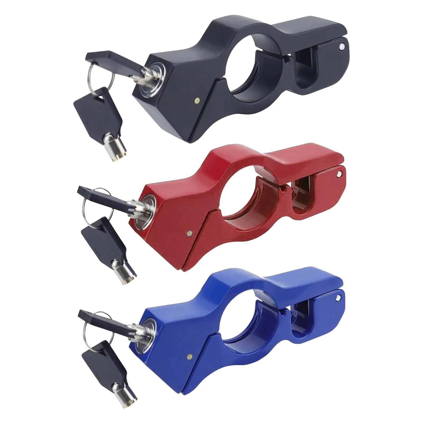 Motorcycle Handlebar Lock Metal Heavy Duty Brake Locking Device Waterproof with 2 Keys for Motorbikes Scooters
