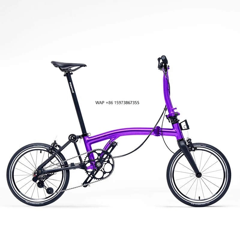 

Aceoffix C5 Trifolding Bike 16'' 7.5kg Aluminium Alloy Foldable Bicycle Carbon Fibre Fork 349 Wheels