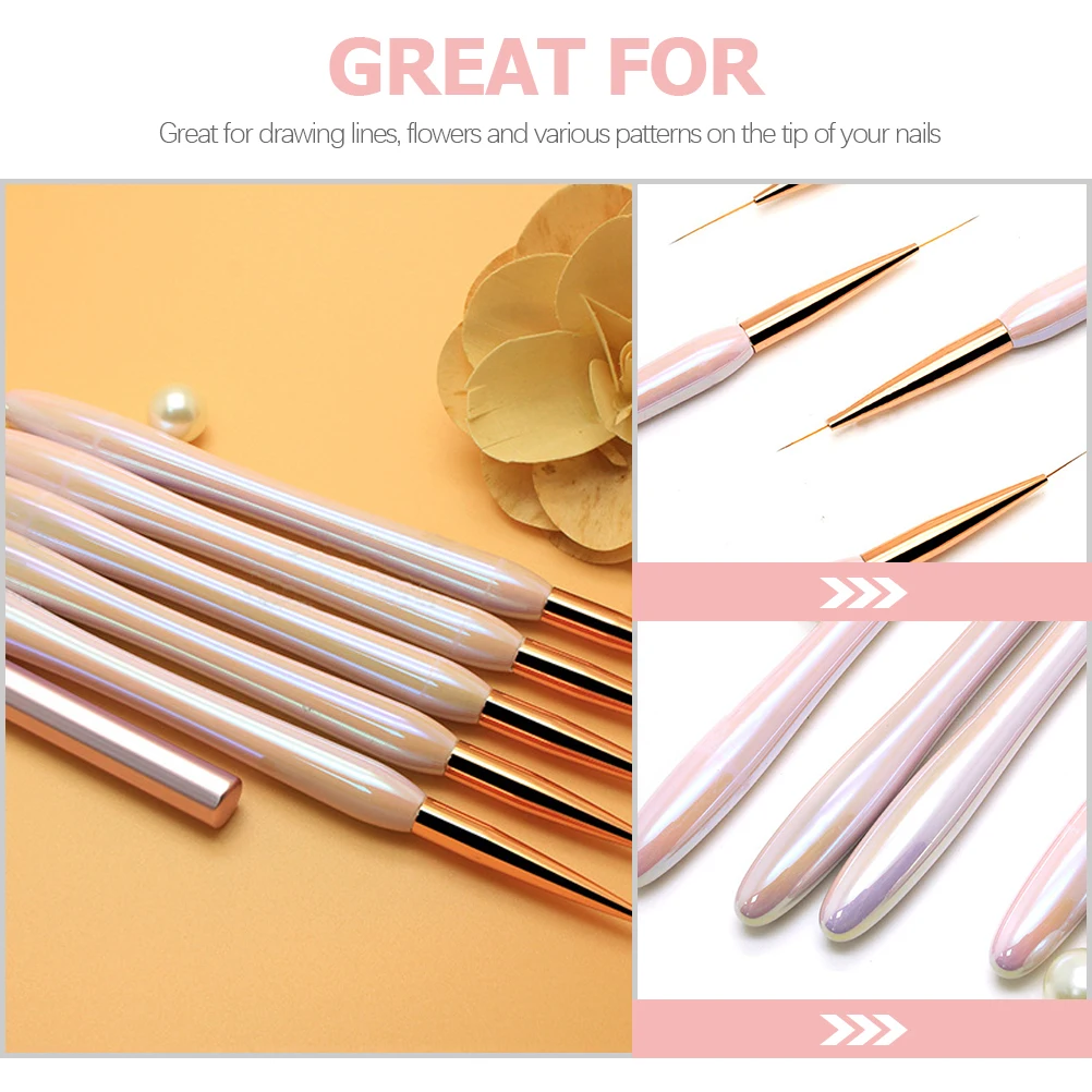 

Art DIY Polish Brushes Tools Art Brushes Fine Painting Cable Pull Wire Details Nail Nail Brush Brush Accessories
