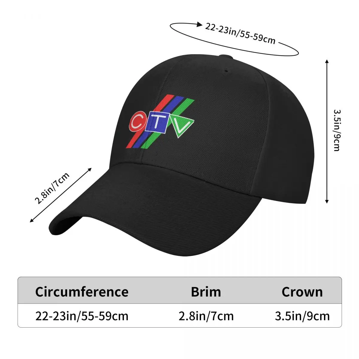 CTV The Choice Of Canadians Baseball Cap Golf Hat Golf Hat Man custom Hat Golf Men Women's