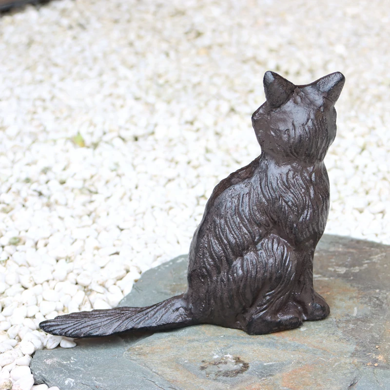Vintage Rustic Dog Cast Iron Door Stop For Home Indoor Garden Decoration Farm House Accents Hand Crafted Stand Animal Figurines