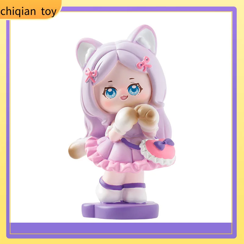 

Cute Cat Girl Creative Figurine, Sweet Heart Meow Series Blind Box, Resin Desktop Ornament, New Arrival Office Decor Gift