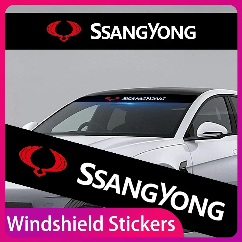 

New Car Front and rear windshield shade decorative sticker Heat Resistant For SsangYong Actyon Kyron Korando Accessories