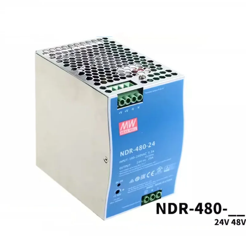 MEAN WELL NDR-480 NDR-480-24 NDR-480-48 MEANWELL NDR 480W 24v 48v New Original Rail Power Supply