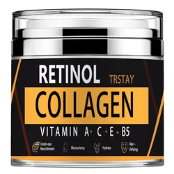 Retinol collagen face cream, mild and non irritating, tightens skin, brightens skin tone, and makes skin soft and delicate