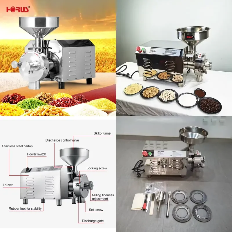 for Continuous dry powder grinder 1500 watts Other food processing machinery High quality grain grinder