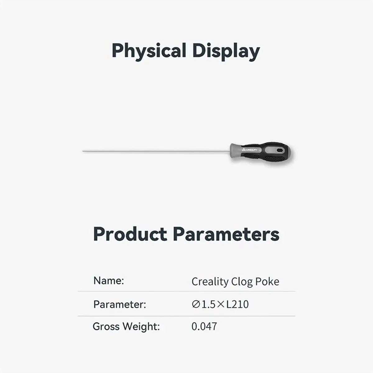 A32I  Clog Poke 3D Printer Nozzle Cleaning Kit for 1.75mm Filament Nozzles Φ1.5mm L210mm Needle Clean Hotend 3d Printer Parts