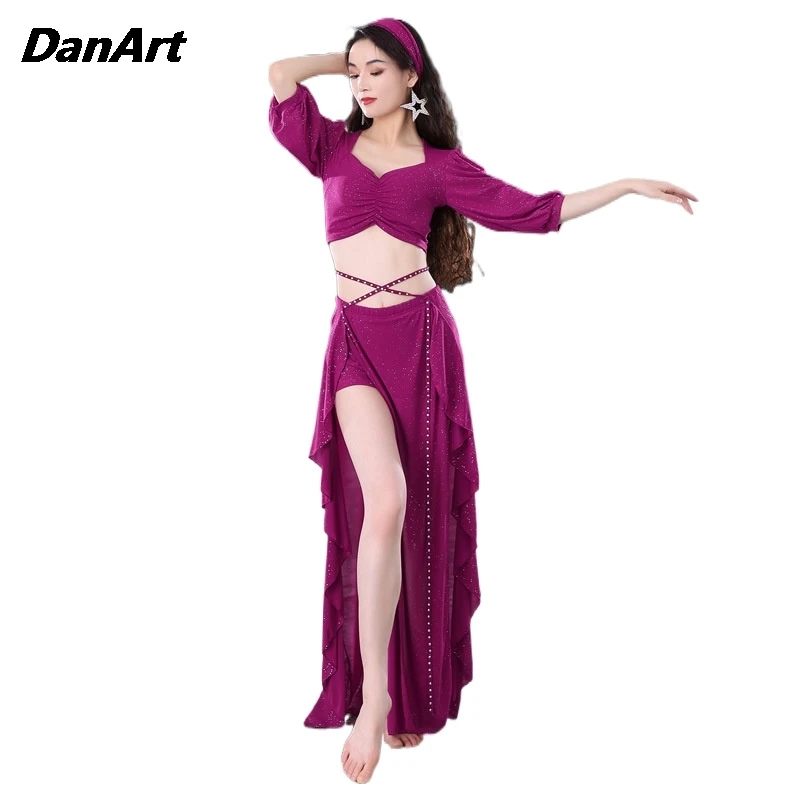 

Women Belly Dance French Palace Style Skirt New Oriental Dance Performance Dress Female Team Uniform Training Class Uniform