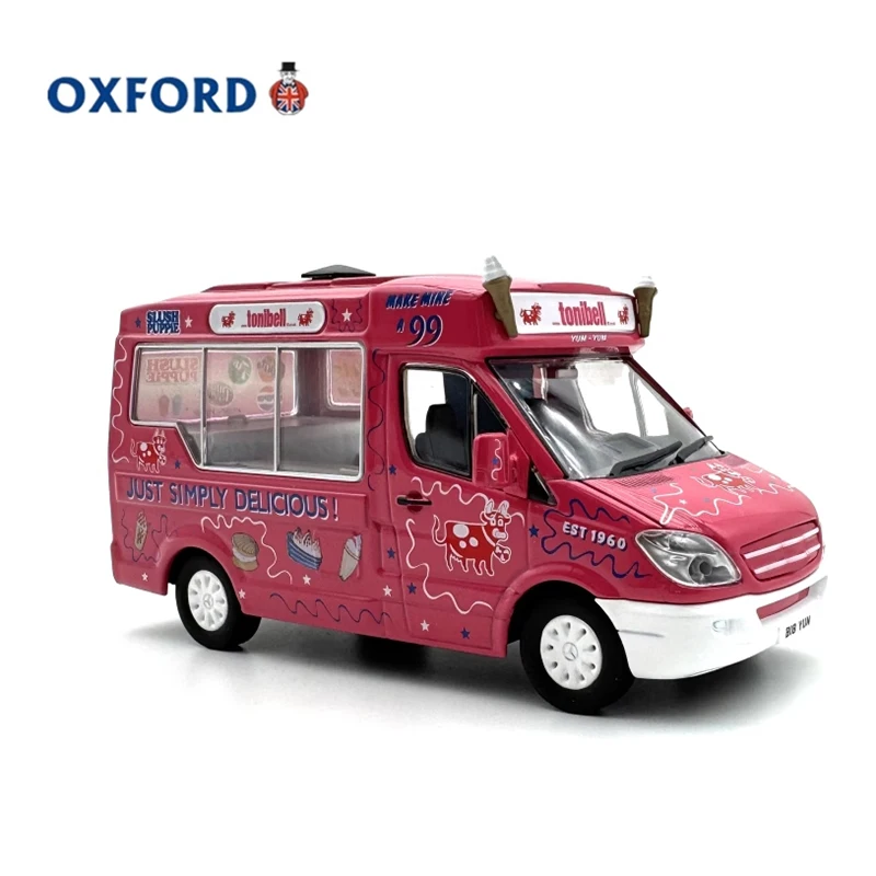 

OXFORD Diecast 1:76 Scale Ice Cream Truck Car Model Alloy Finished Product Simulation Toy Collection Gift Static Model Display