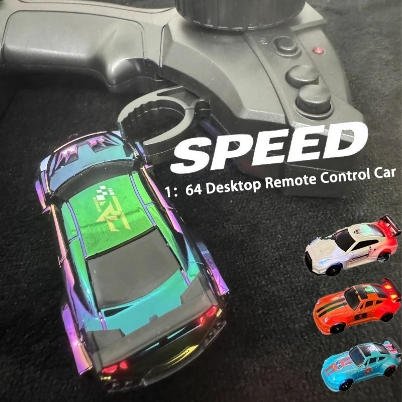 2026  Hot Product 1: 64 Mini Remote Control Car Rc 2.4g Full Scale High Speed Drift Car 4wd Racing Light Cool Toy Car