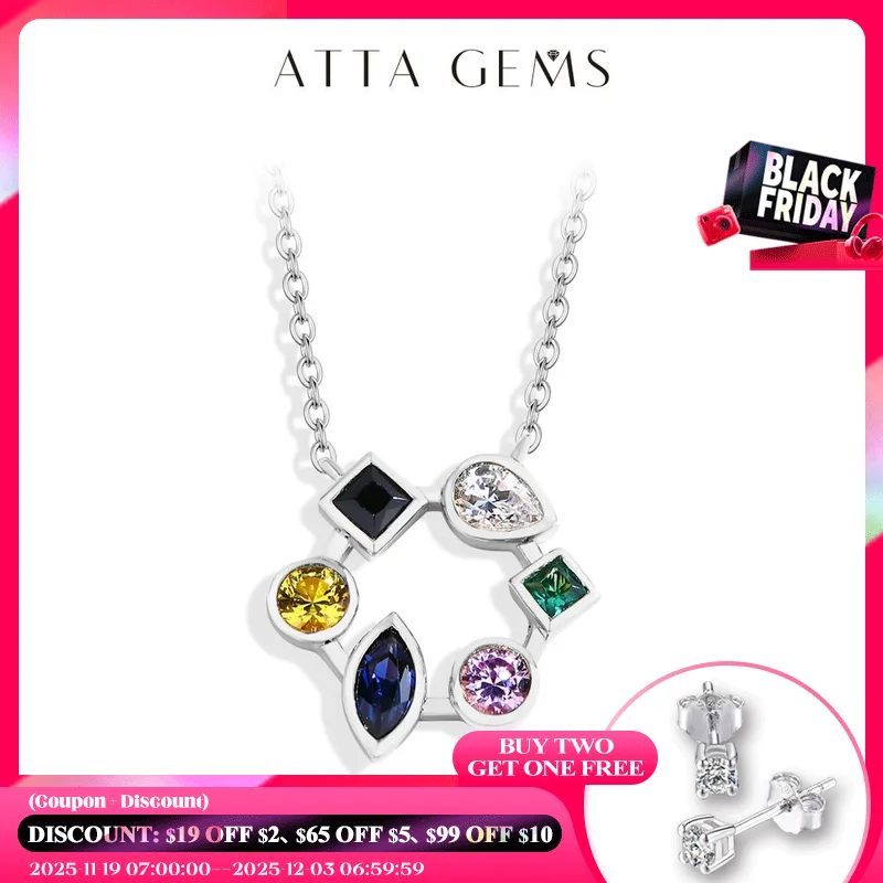 

ATTAGEMS S925 ожерелье из стерлингового серебра 18 К желтое белое золото с покрытием О-цепочка груша циркон маркиза сапфир ювелирные изделия подарок для женщин