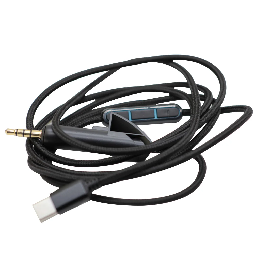 POYATU 3.5MM/rodzaj USB C QC15 kabel słuchawek dla Bose QuietComfort 15 QC15 QC2 QC 15 2 przewody z mikrofonem zdalnego