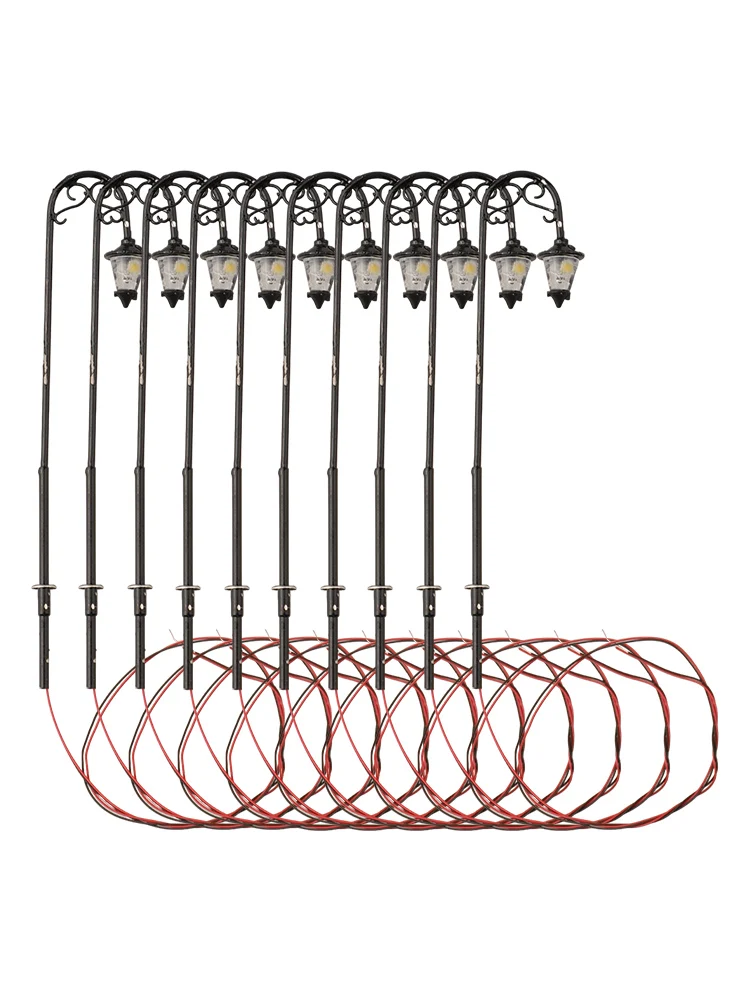 Kit H0 Gauge Light LED Lamps Making Bonsai Decorations Model Park Lanterns Set & Resistors 10 Pcs 10* 1:87 Kit
