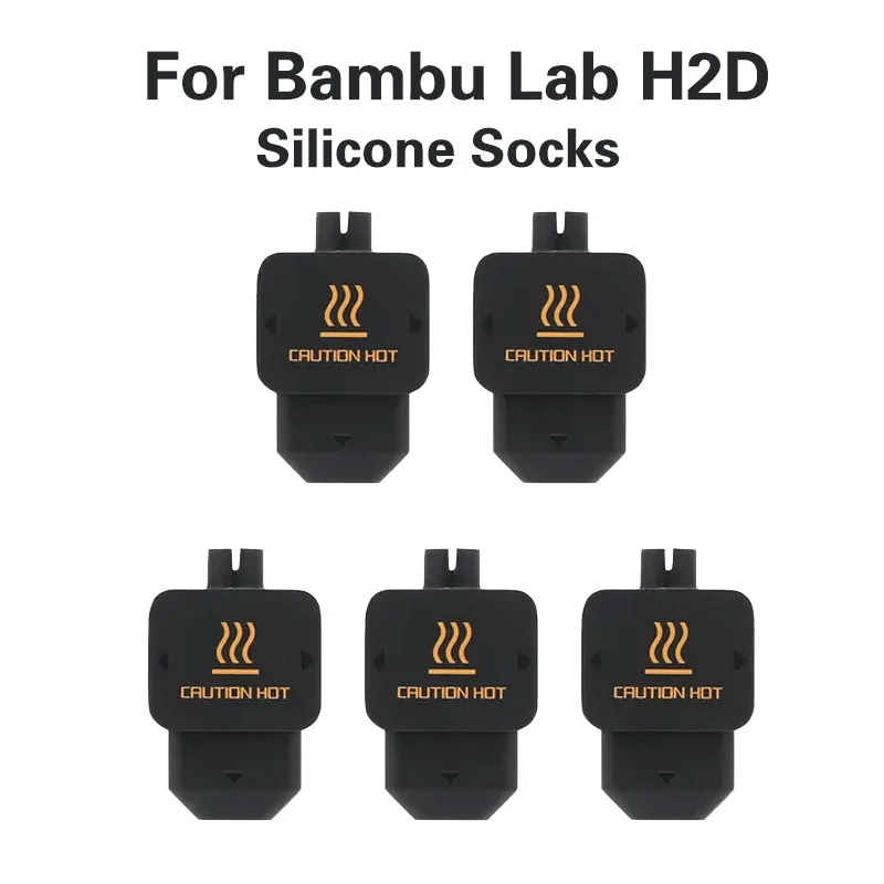 

3D-принтер Bambu Lab H2D, силиконовый чехол Hotend, высокотемпературный изоляционный носок 300 ° Защитный чехол C Resistance от ожогов для P1P/X1C