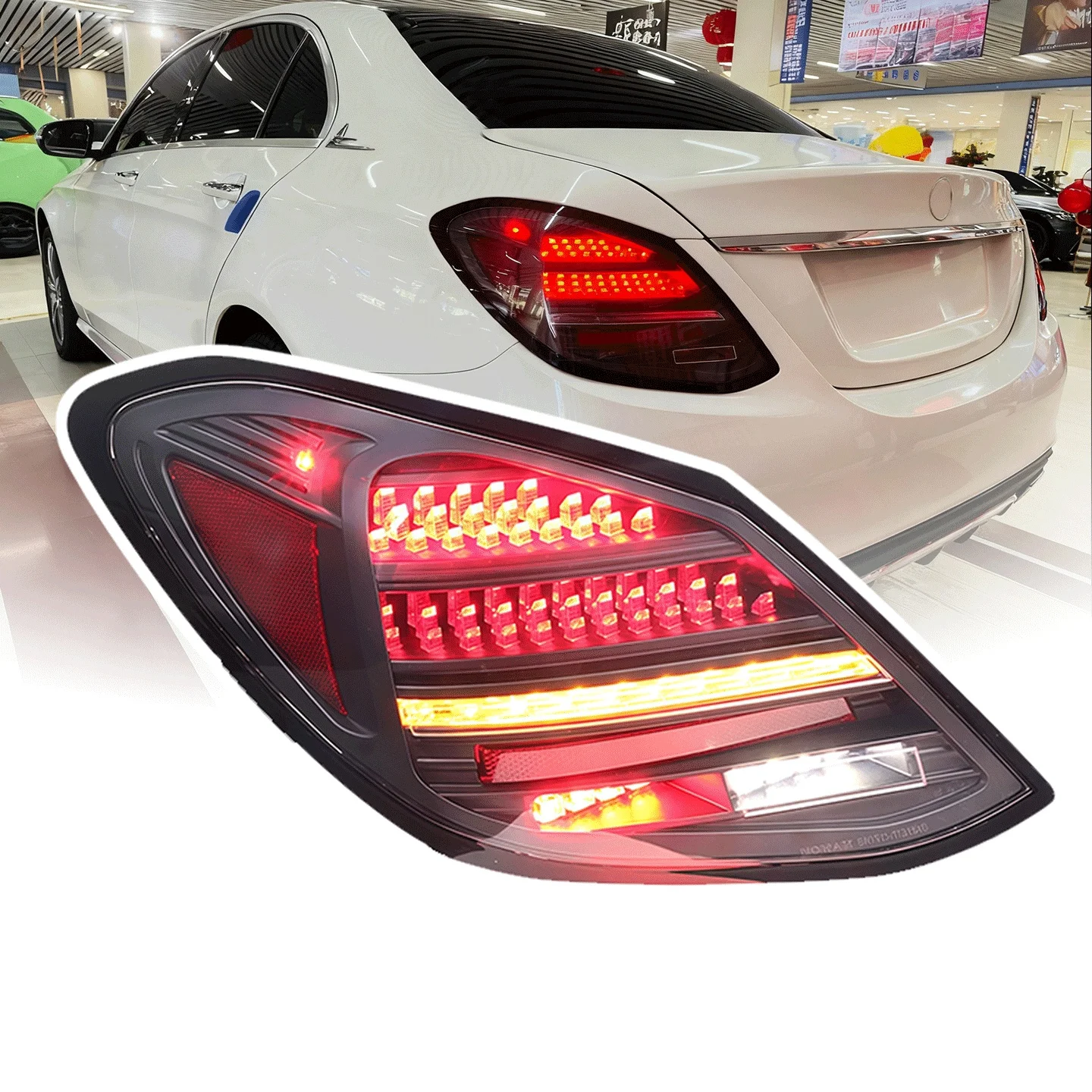 

Светодиодный задний фонарь в сборе для Mercedes Benz C-Class W205 15-21, модифицированный динамический указатель поворота