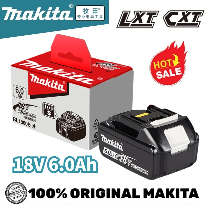 Nova makita 6ah para makita 18v bateria de ferramenta elétrica bl1840 bl1830b bl1850b bl1850 bl1860 bl1815 bateria de lítio de substituição