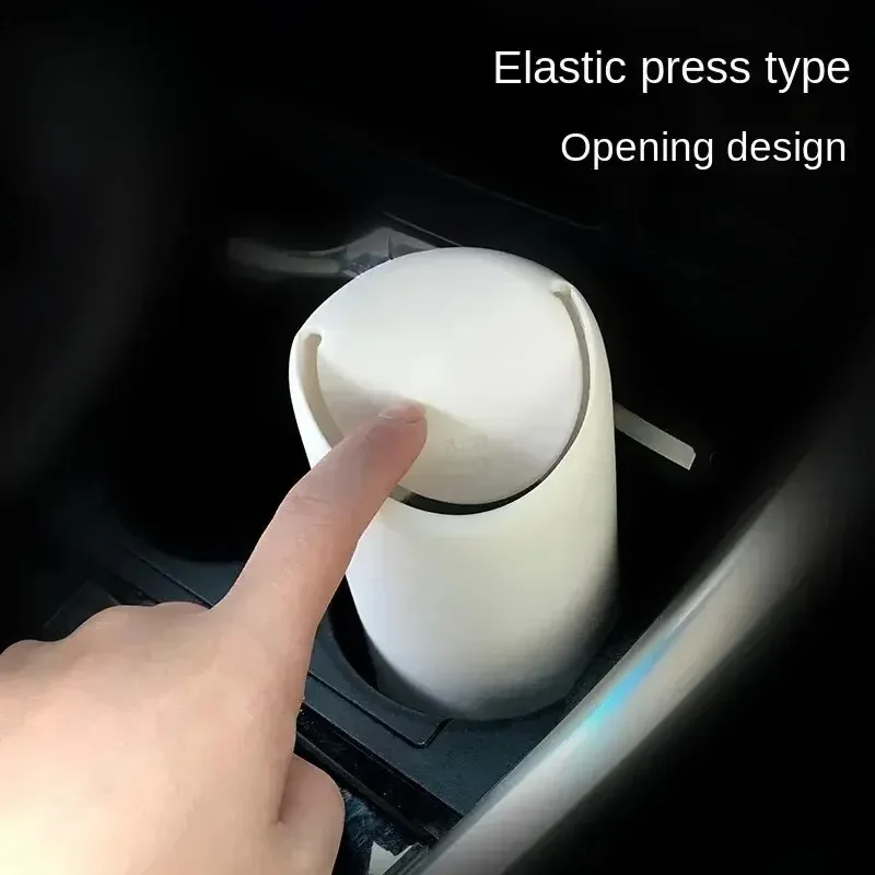 Bote de basura para coche, estuche protector de silicona para polvo, contenedor de goma, organizador automático, caja de almacenamiento, accesorios Bo