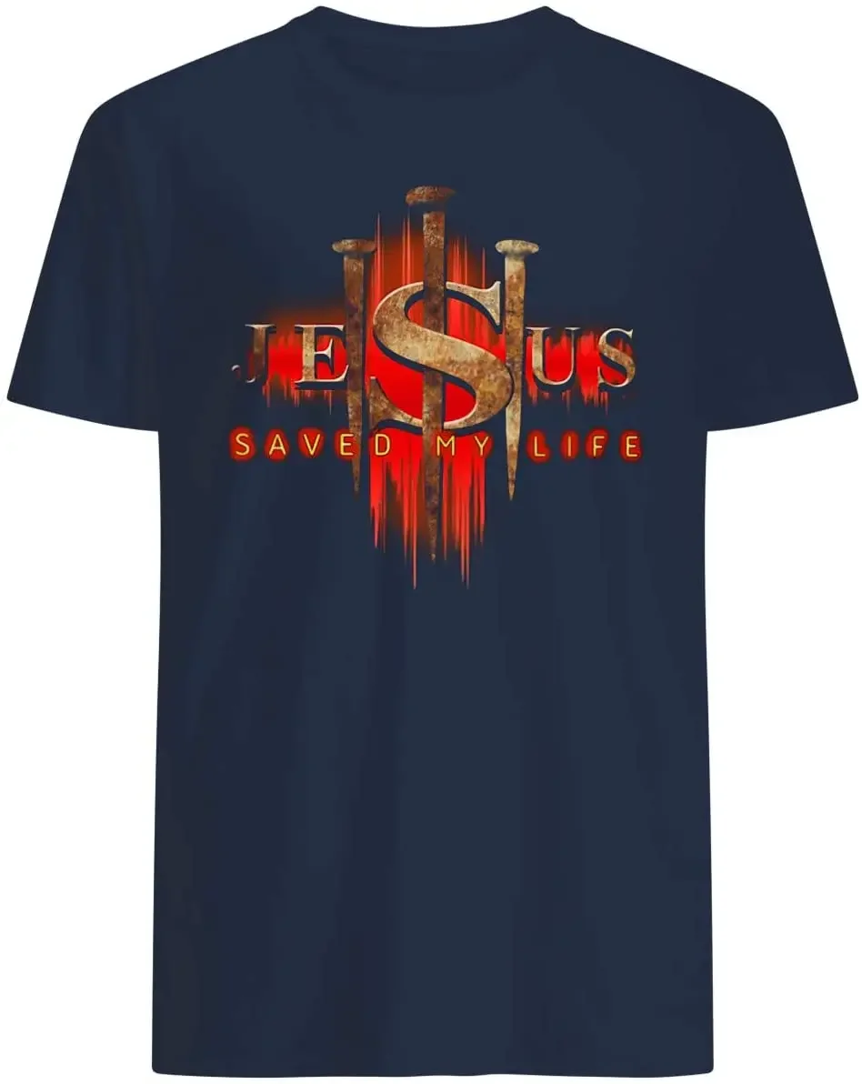 Jesus Saved My Life Warrior of Christ T-Shirt. Premium Cotton Short Sleeve O-Neck Mens T Shirt New S-3XL