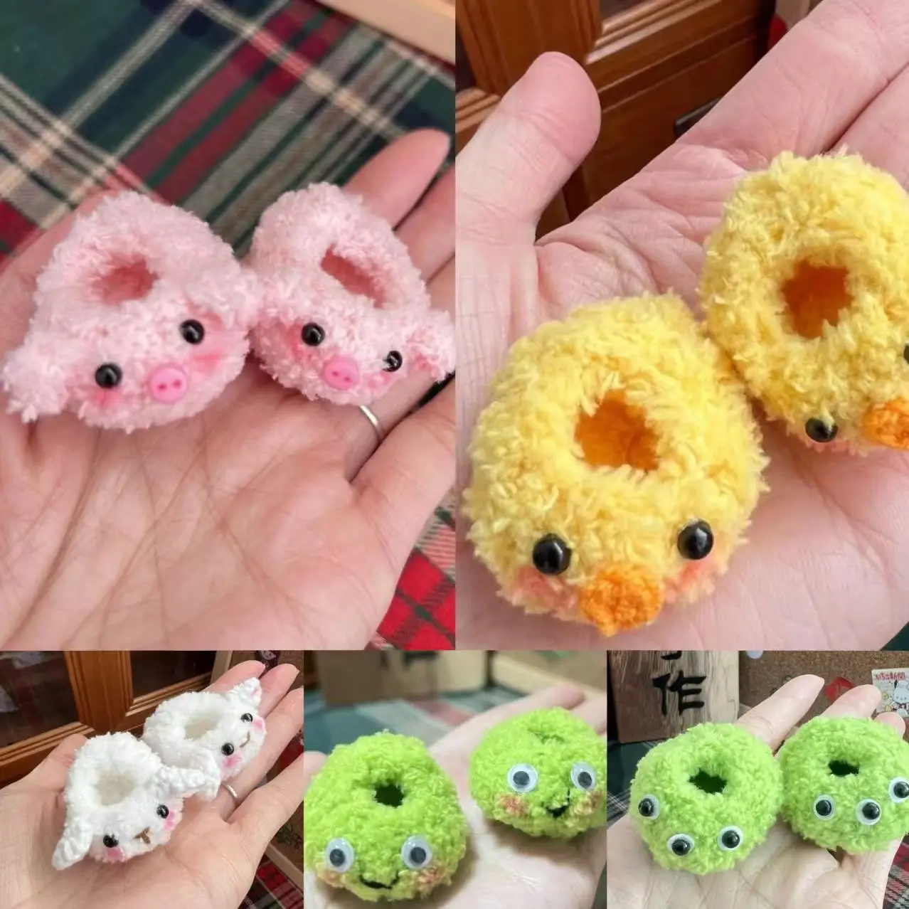 

For Labubu Handmade Shoes, Crocheted Macarons, Sitting In Front Of High-Energy Dolls Customized Cute Animal Shoes