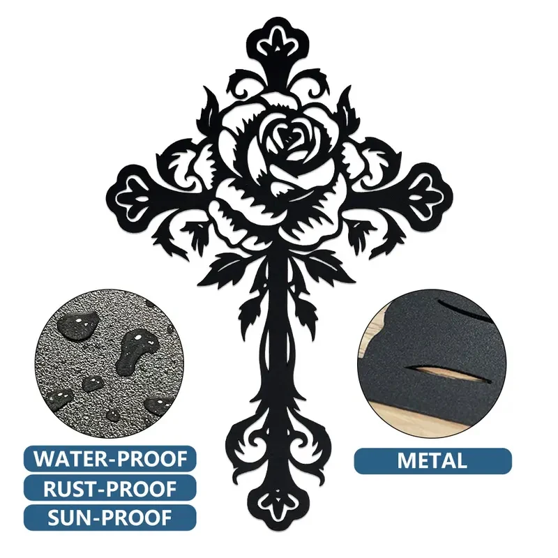 Stunning Christian Wall Art Collection - Premium 1pc Metal Cross Wall Decor, Ideal Metal Cross Wall Crosses For Home Decor 1pc