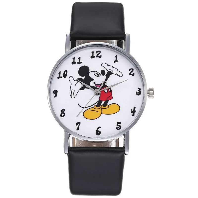 New Cartoon Mickey Children Watches Cute Quartz Watch for Kids Girl Boys Birthday Gift Kids Watch Clock Black Blue White Pink