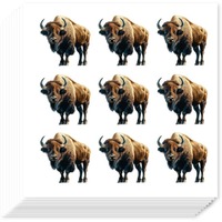 180Pcs Bison Buffalo Planner Stickers 1 Inch Bison Buffalo Self-Adhesive Planner Stickers for Planner Calendar Scrapbooking