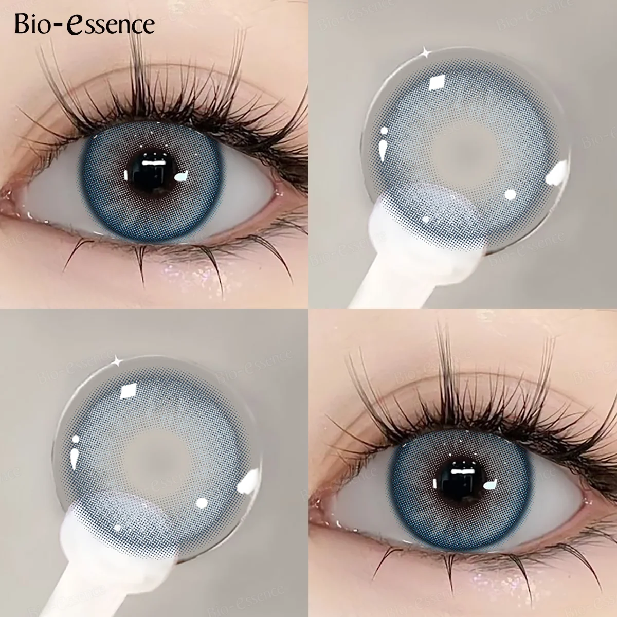 Bio-essence 1 Paar natürliche Farbkontaktlinsen, koreanische braune Linsen, Beauty Fashion, graue Linse, blaue Linsen mit hochwertiger Linse – Detail 17