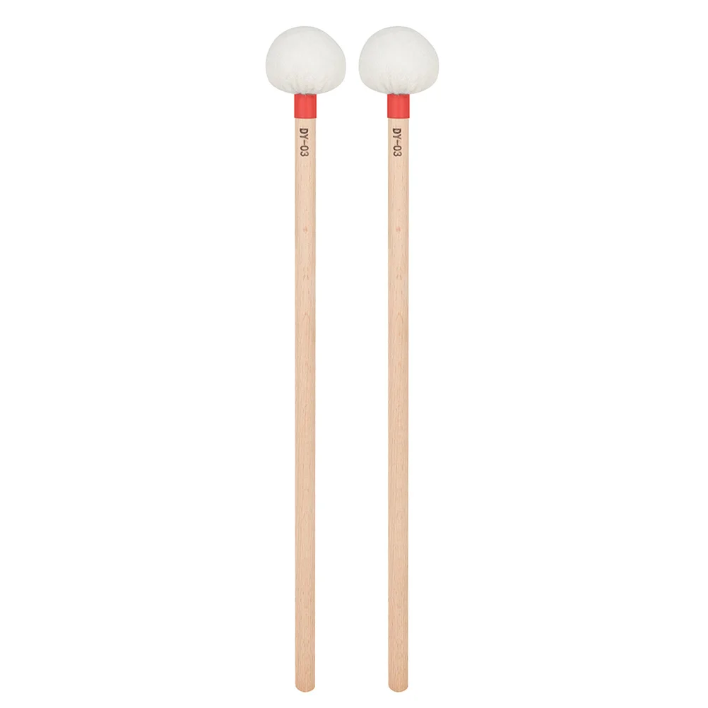 

2 Pcs Light Drum Sticks Bag Timpani Felt Drumstick Accessory Snare Wooden Hammer