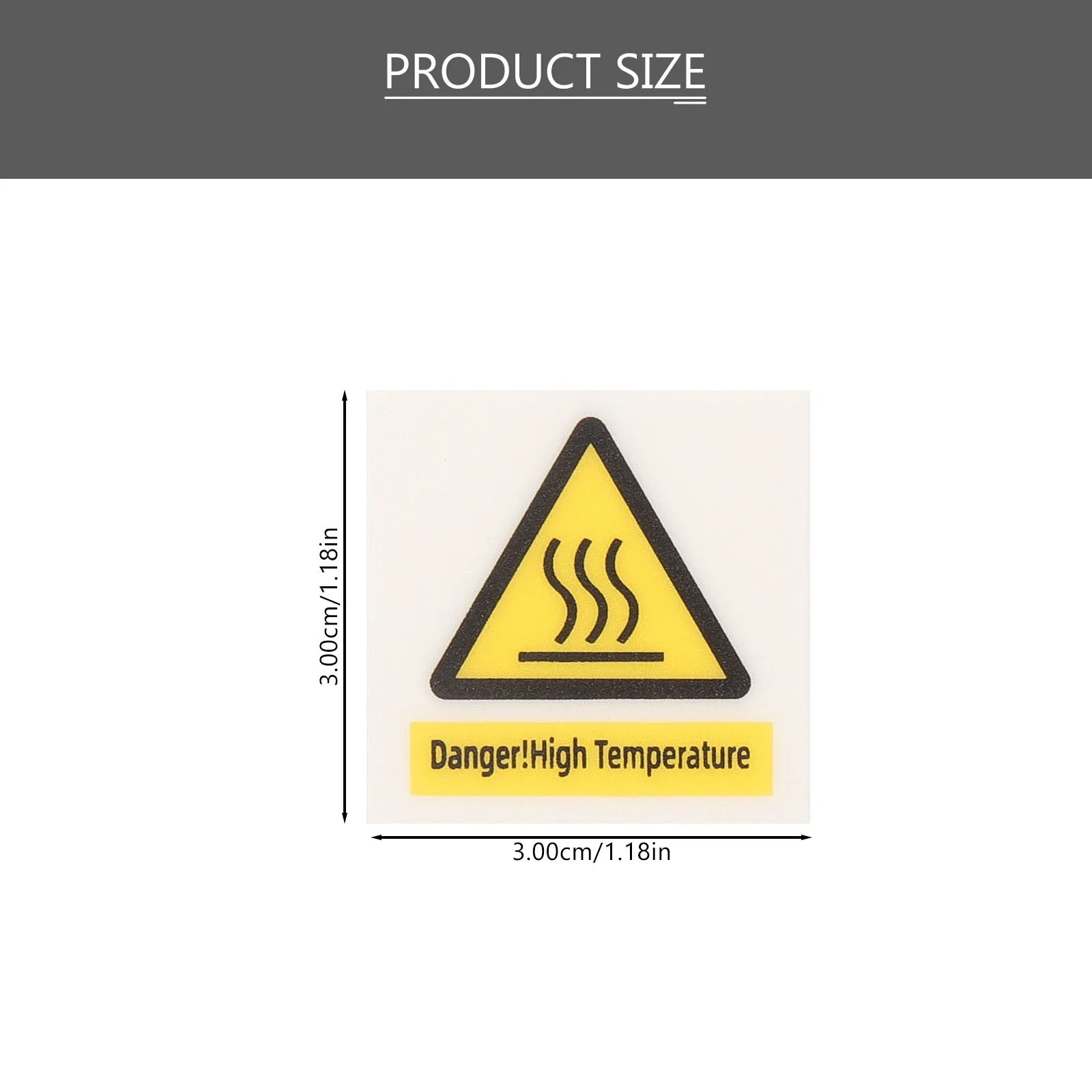 10pcs High Temperature Caution Decal Scald Warning Sign For Equipment Hot Surfaces Safety Sticker Pc Material Reliable Use