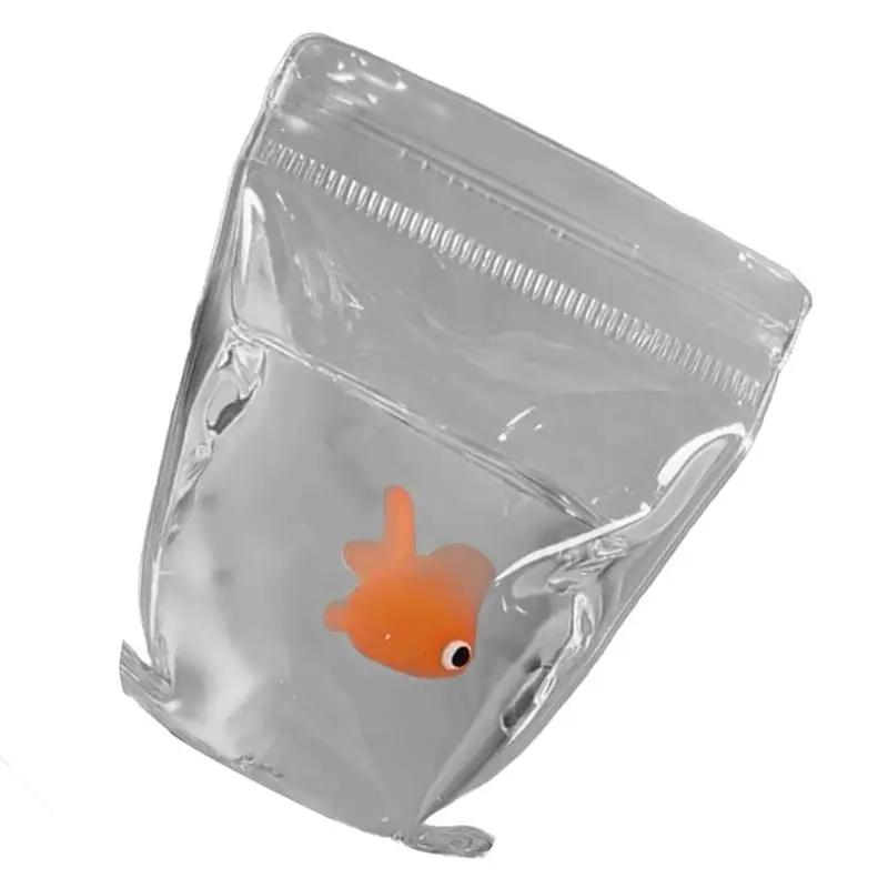 Fish Bag Squeeze Sensory Toy Portable Relaxing Toy Soft Calming Tool Transparent Squeeze Toys Creative Gadget For Kids Adults