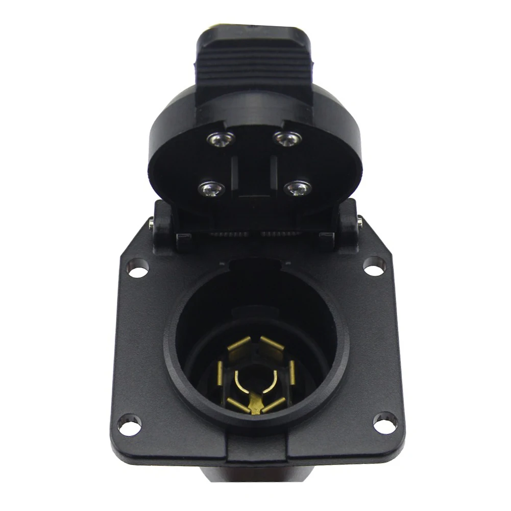 7 Pin Trailer Socket RV Trailer Connector For Towing A Trailer Black Plastic Housing No Cutting, No Splice For Most 7-pin RVs